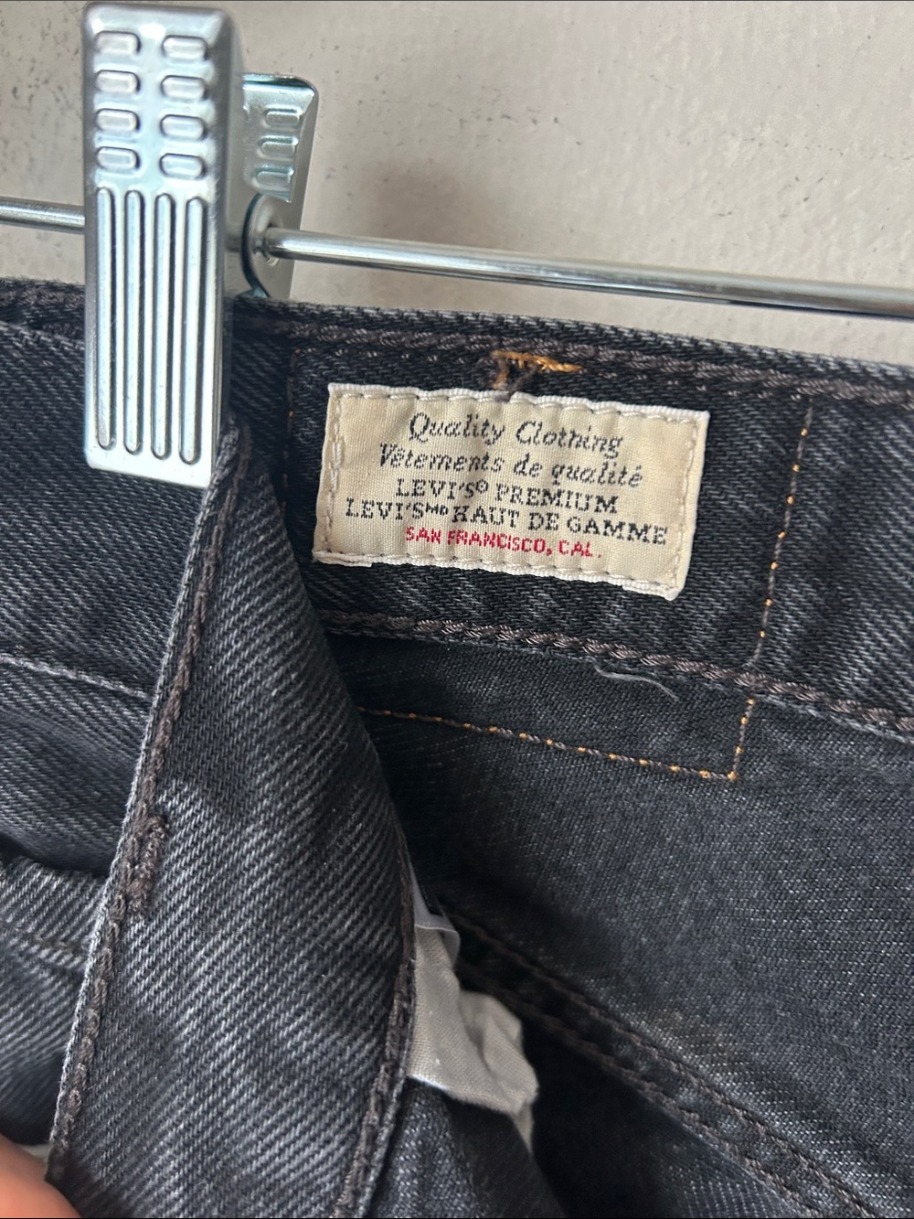 Levi’s RIBCAGE WIDE LEG JEANS - Size 26 black grey charcoal - Picture 9 of 12